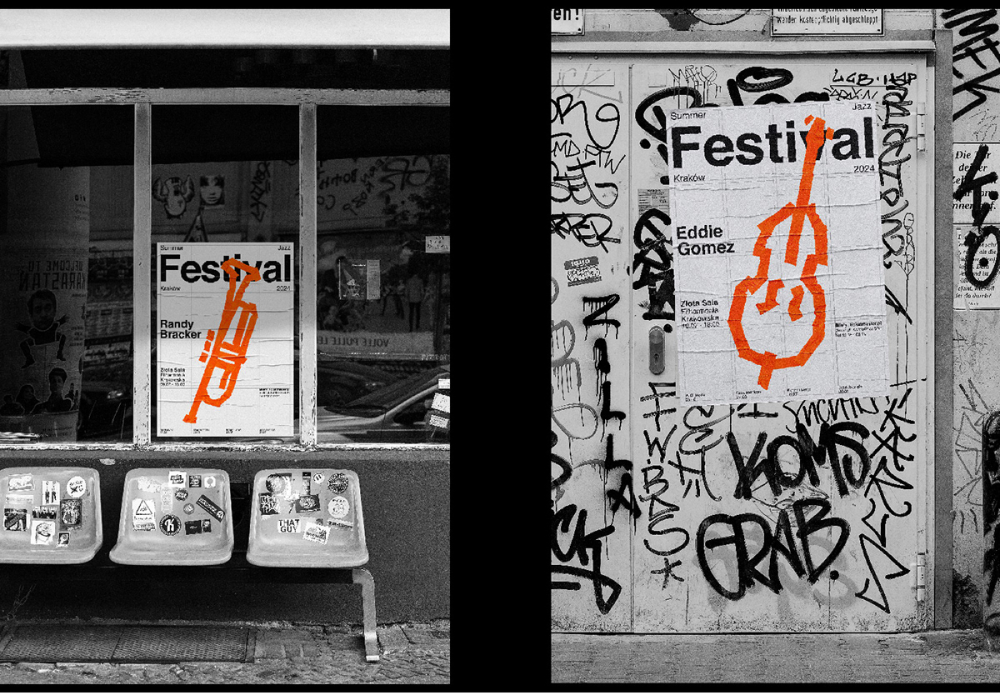 Summer Jazz Festival – concept poster series, Jan Warchol