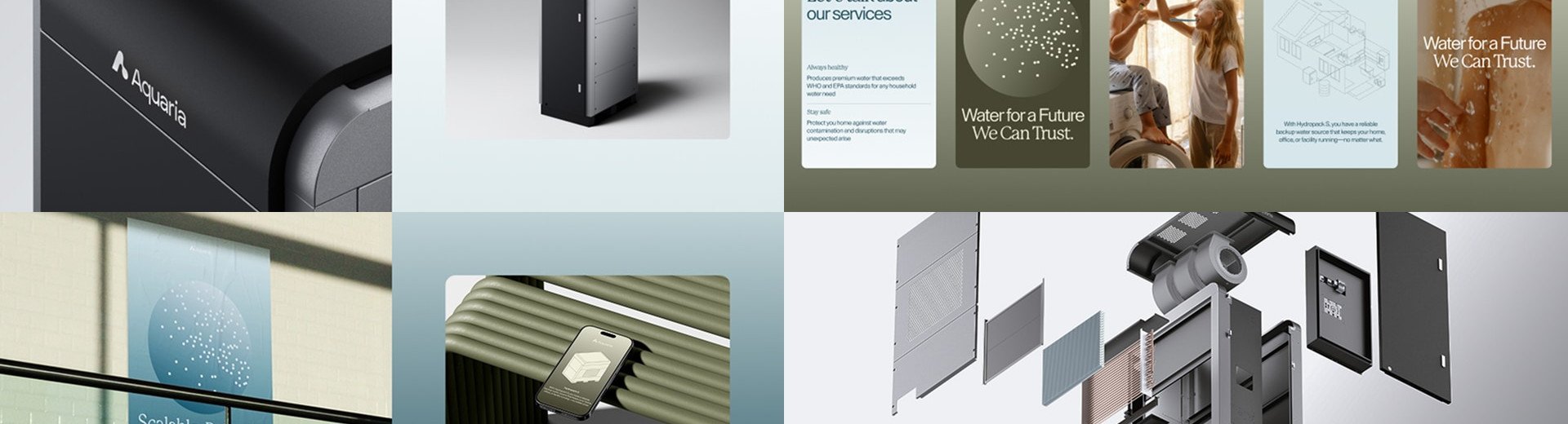 Okładka artykułu „Water for a future” &mdash; Identyfikacja Aquaria od Meteora studio