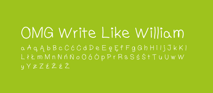 09 OMG Write Like William Darmowe fonty z polskimi znakami