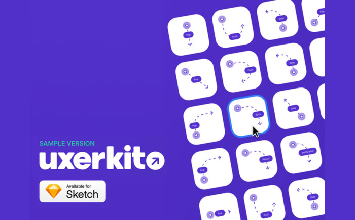 Uxerkit – User flow template for Sketch
