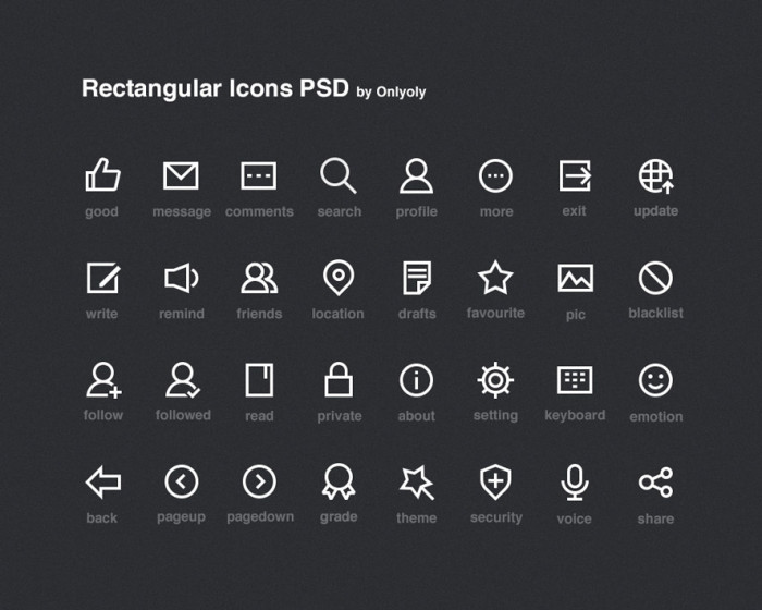 Rectangular-Icons-PSD
