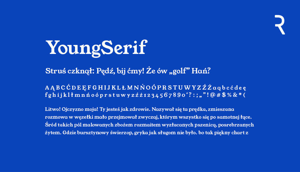 Darmowa czcionka - Young Serif