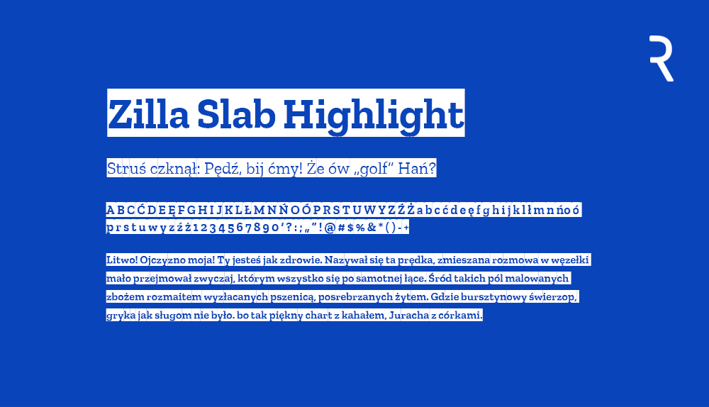 Zilla Slab Highlight