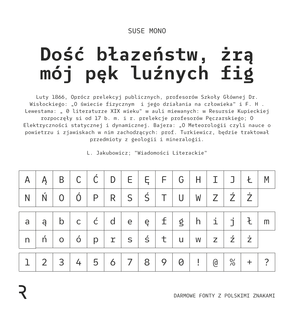 Darmowe fonty z polskimi znakami