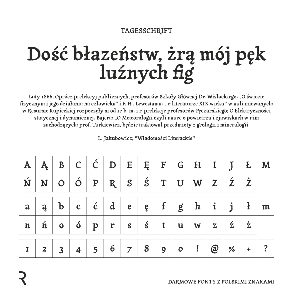 Darmowe fonty z polskimi znakami