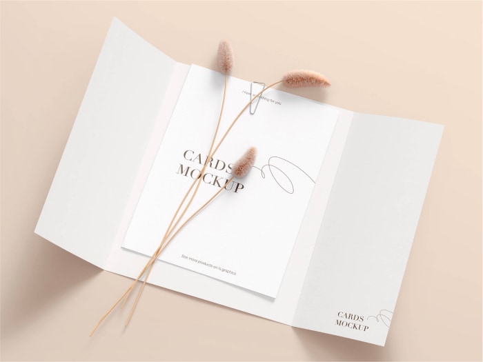 Free Elegant Postcard PSD Mockup