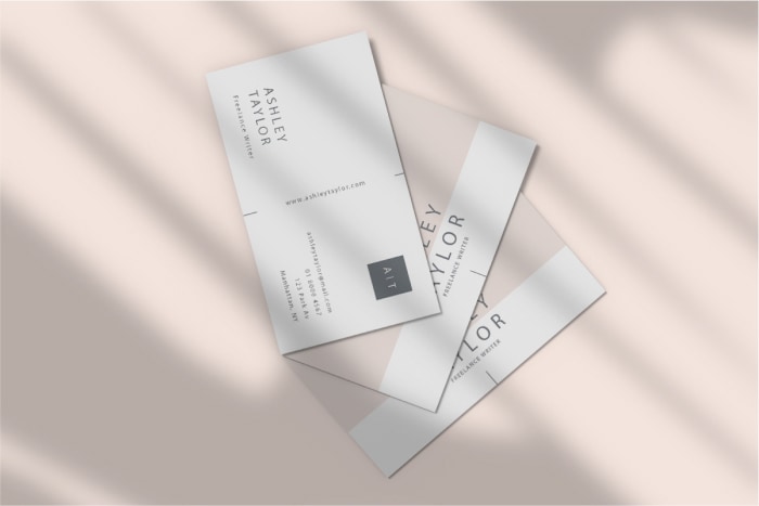 Free Clean Business Card Mockup