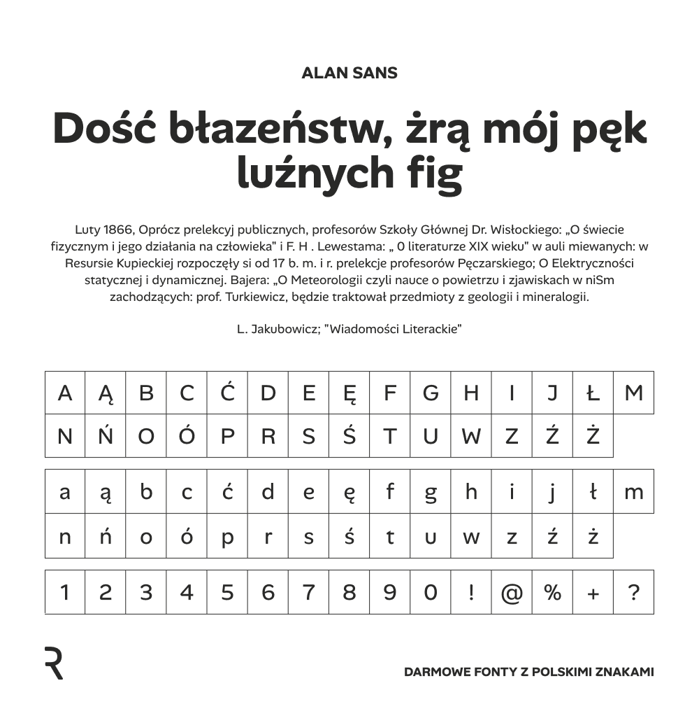 Darmowe fonty z polskimi znakami