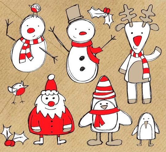 Free-Christmas-Themed-Sketchy-Vector-Graphics-Pack