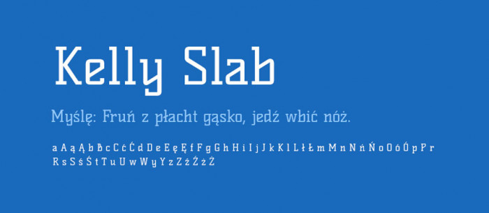 07 Kelly Slab Darmowe fonty z polskimi znakami