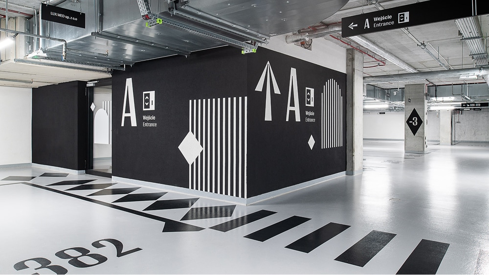 Komunikacja wizualna Lakeside w Warszawie