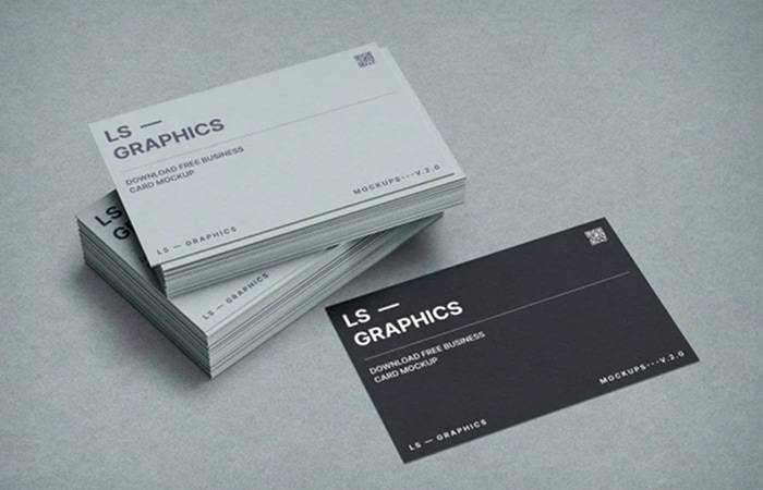 Stacked Business Cards Mockup