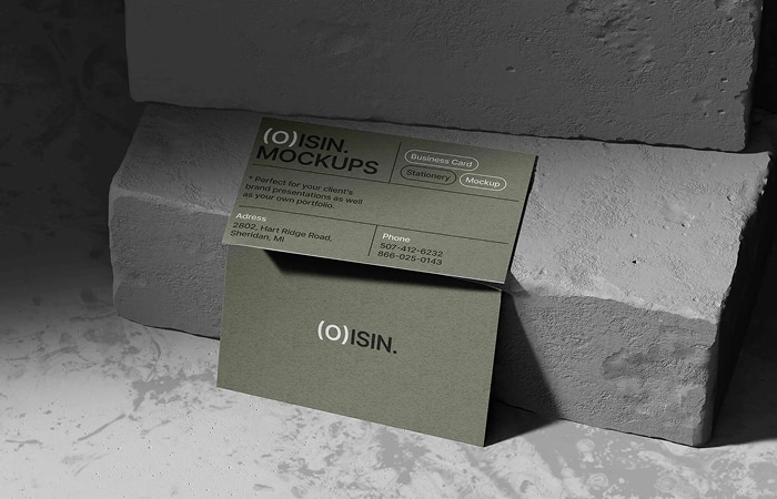 Realistic Business Card Mockup