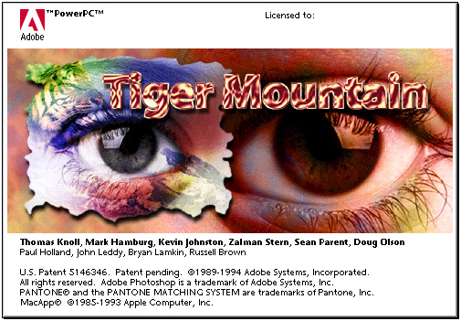 Adobe Photoshop Tiger Mountain