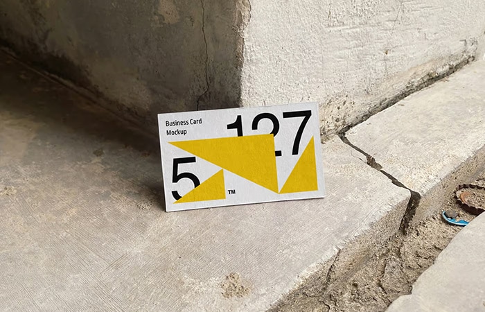 Business Card on Concreate Mockup