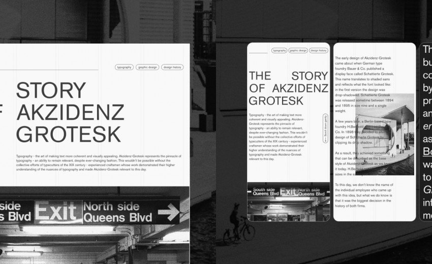 Okładka artykułu Z miłości do dobrej typografii — Strona informacyjna o kroju Akzidenz-Grotesk od Boldare