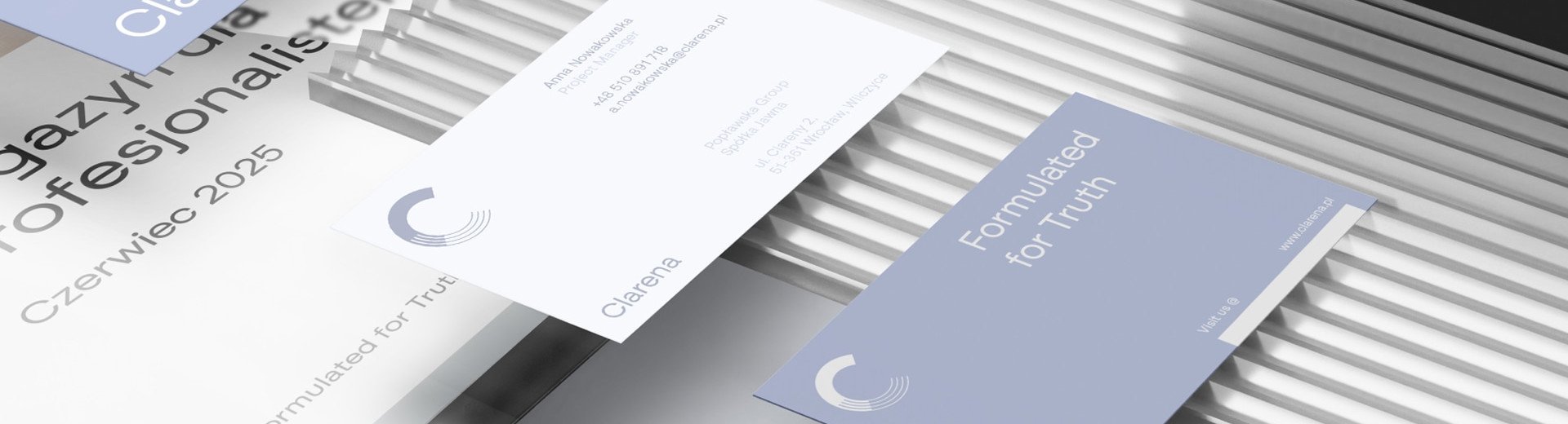 Okładka artykułu Clarena z nowym brandingiem, pozycjonowaniem i językiem marki — Realizacja Leniva° Studio