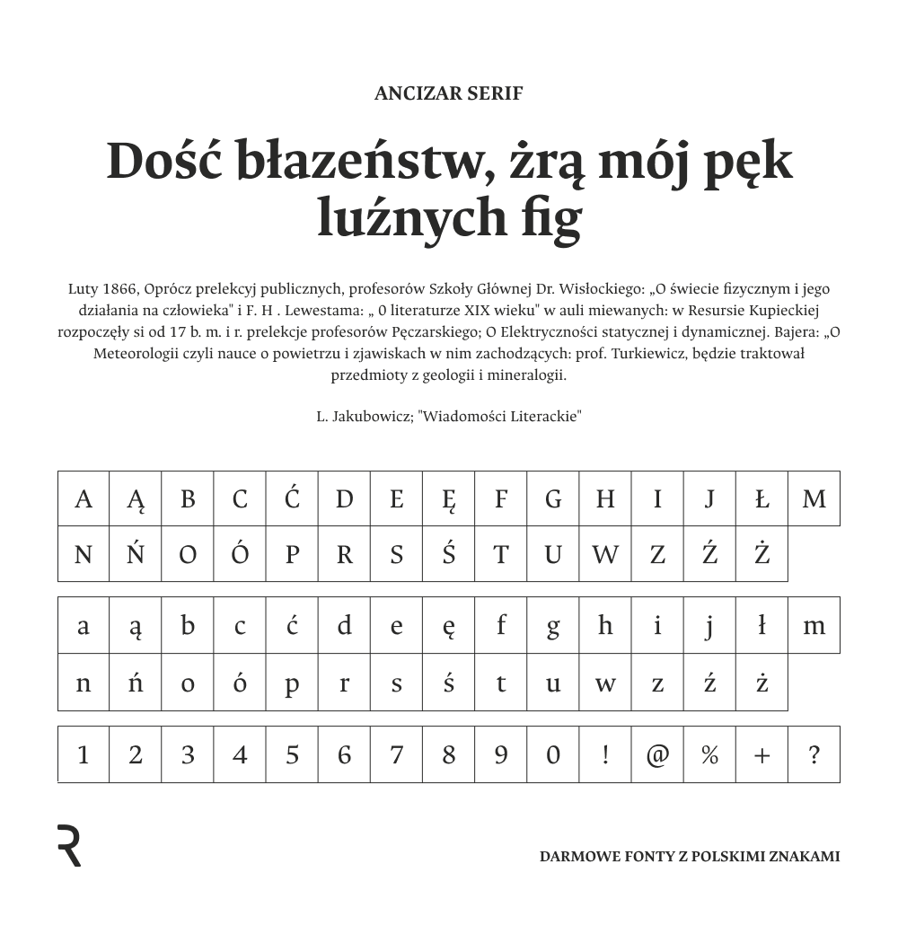 Darmowe fonty z polskimi znakami