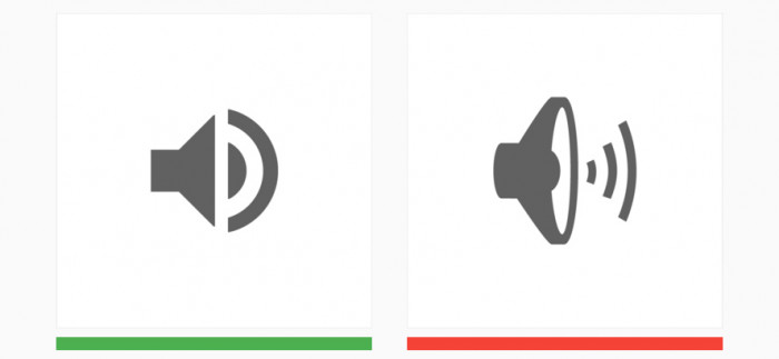 Dobry i zły przykład ikony, https://www.google.com/design/spec/style/icons.html