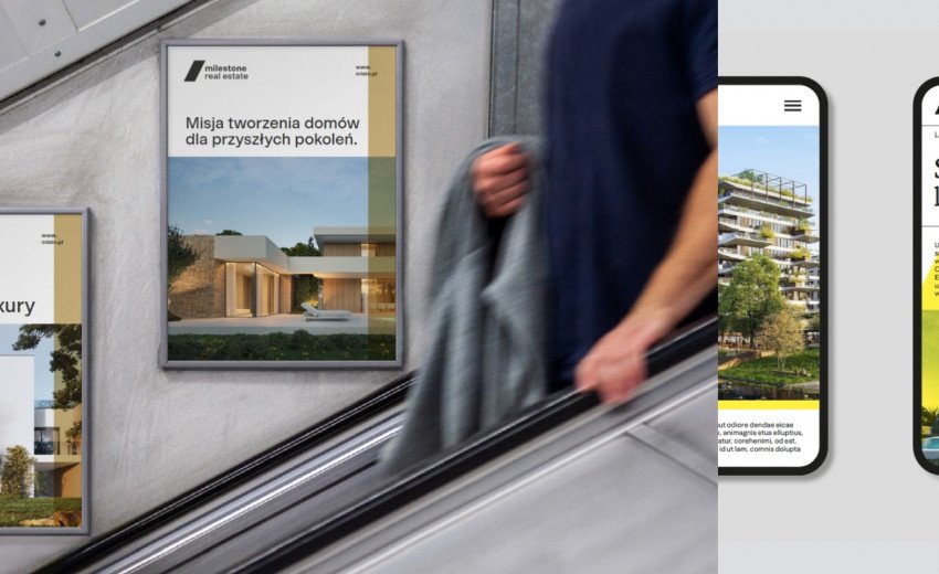 Okładka artykułu Milestone Group z nową identyfikacją wizualną — Rebranding autorstwa studia Type2