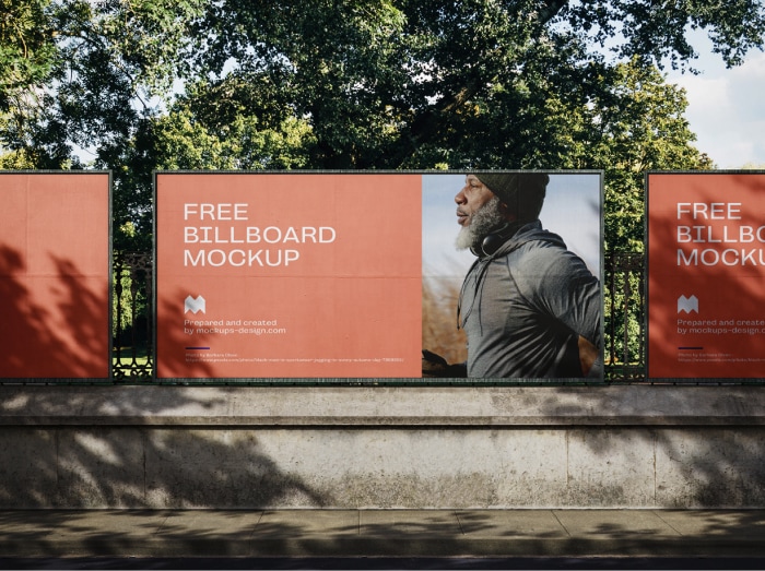 Billboard na ogrodzeniu - mockup.