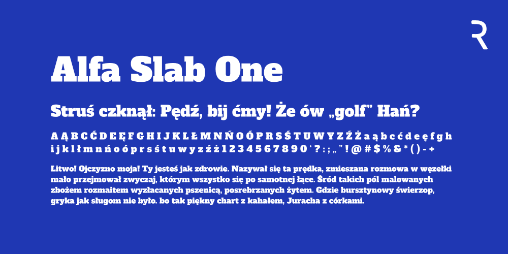 Darmowy font z polskimi znakami