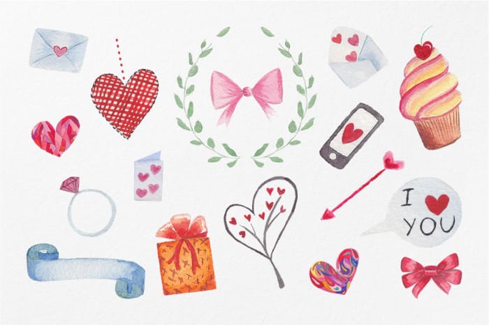 Valentine’s Watercolor Pack